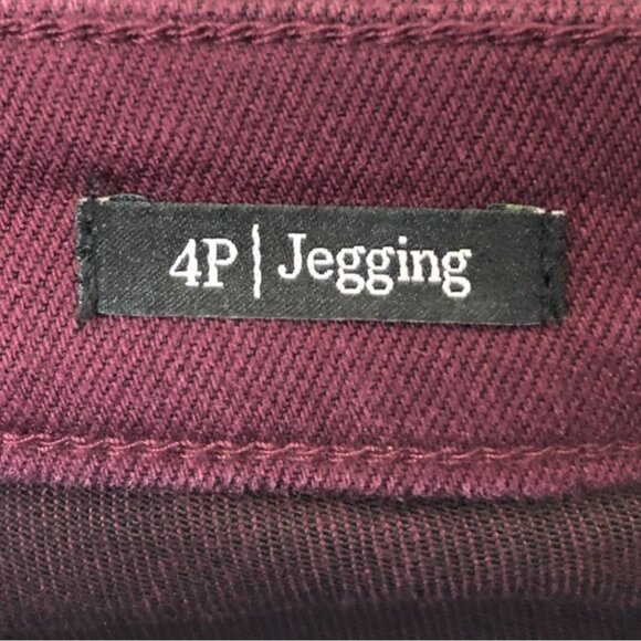 Talbots Womens Pants Size 4P Slim Jeggings Snkle Stretch Casual Travel Burgundy - Picture 9 of 12